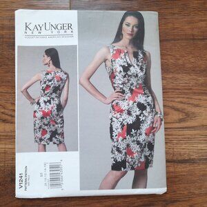 Sleeveless Dress Sewing Pattern Vogue 1241 Size 8-16 Kay Unger UNCUT